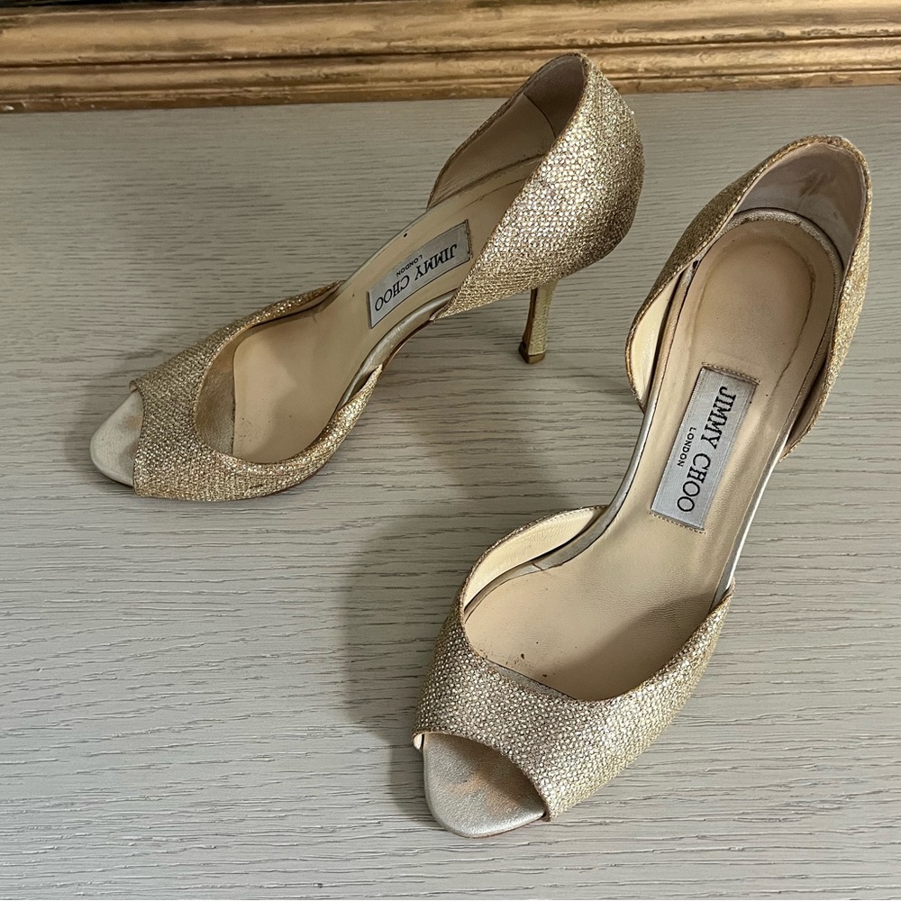 ✨ Jimmy Choo Gold pumps sz38 ✨